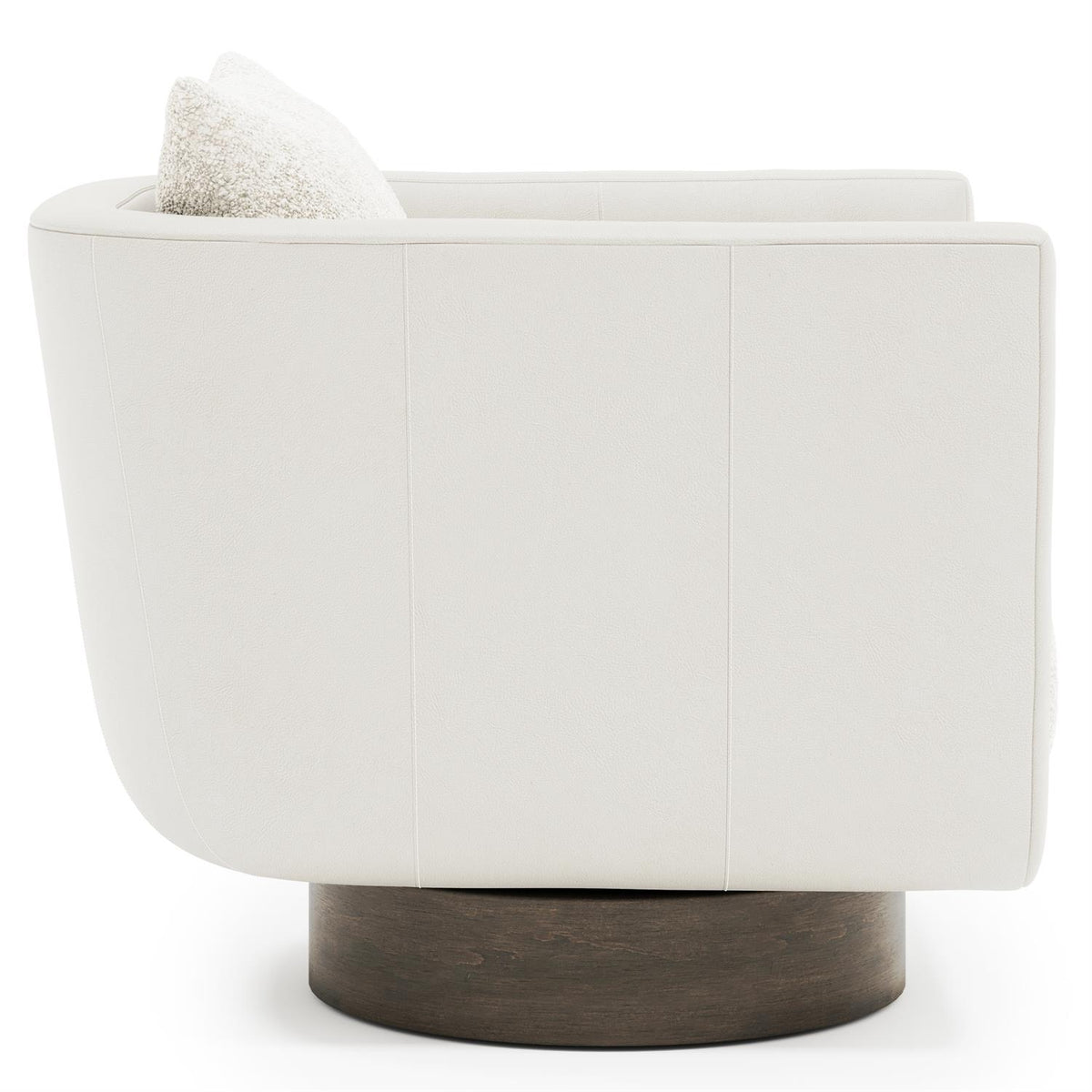 Gemma Leather-Fabric Swivel Chair by Bernhardt