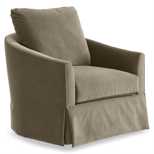 Astoria Skirted Fabric Swivel Chair (N9024S) by Bernhardt