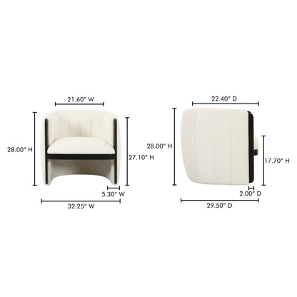 Francis Accent Chair White