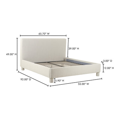 Ichigo Queen Bed DarkGrey by Moe's Home