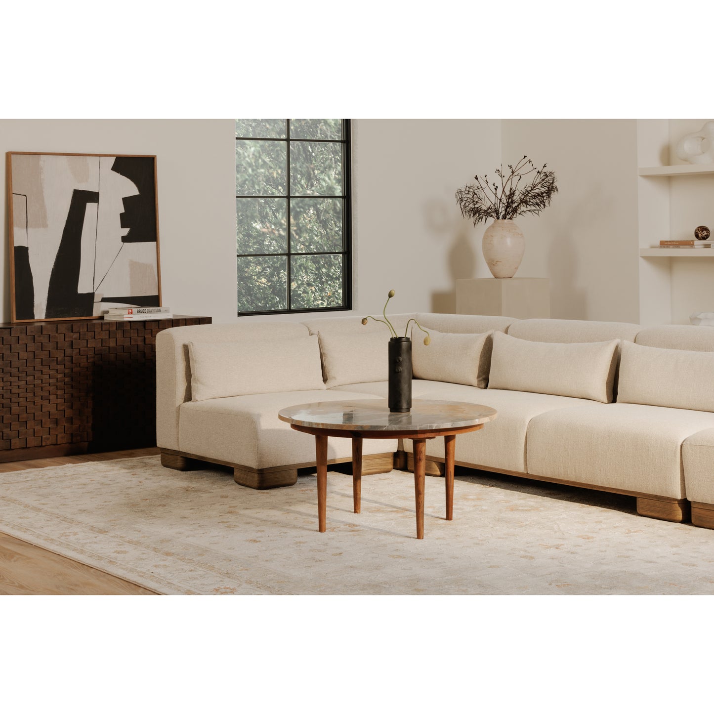 June Corner Chair Oatmeal by Moe's Home