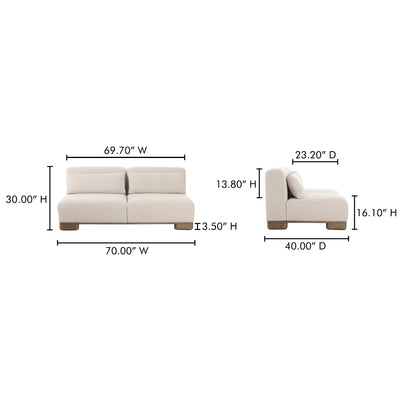 June Sofa Oatmeal by Moe's Home