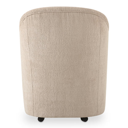 Drava Rolling Dining Chair Beige