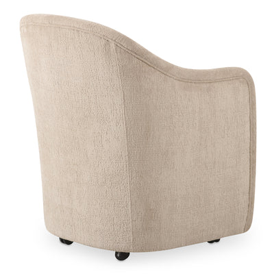 Drava Rolling Dining Chair Beige by Moe's Home