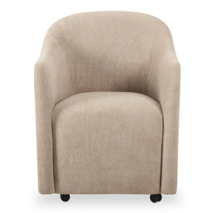 Drava Rolling Dining Chair | Beige