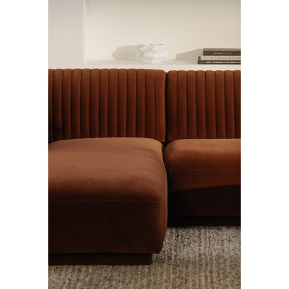 Zandro Left Sectional Warm Brown