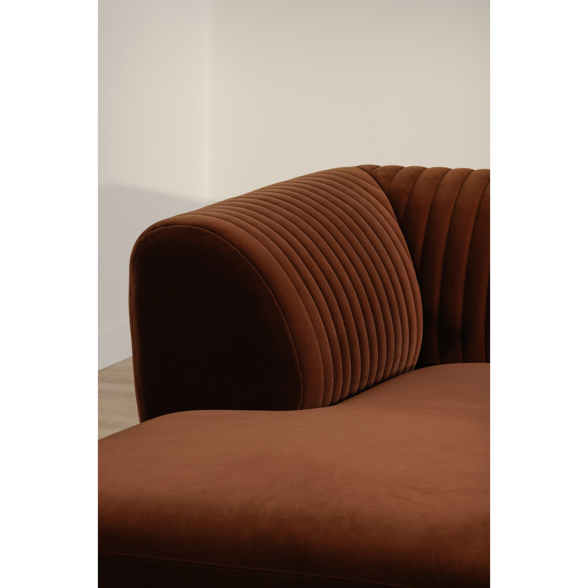 Zandro Left Sectional Warm Brown by Moe's Home