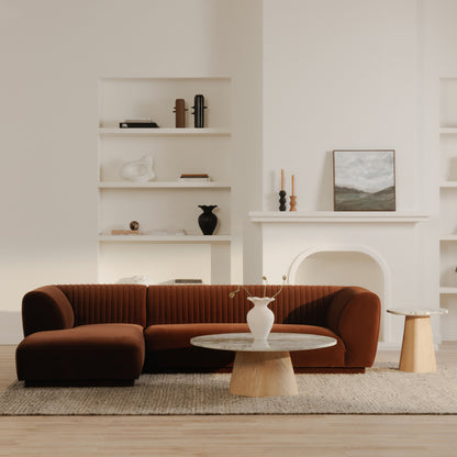 Zandro Left Sectional Warm Brown