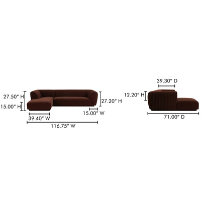 Zandro Sectional Left by Moe's Home
