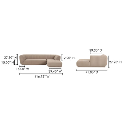 Zandro Sectional Right by Moe's Home