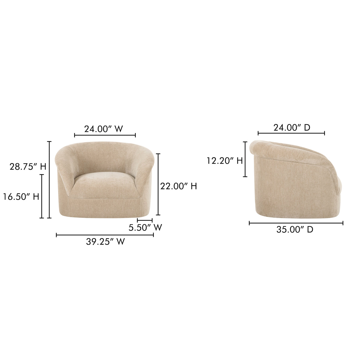 Thora Lounge Chair by Moe's Home