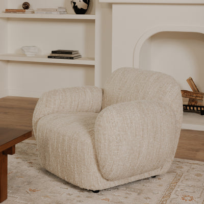 Hazel Lounge Chair Off White by Moe's Home