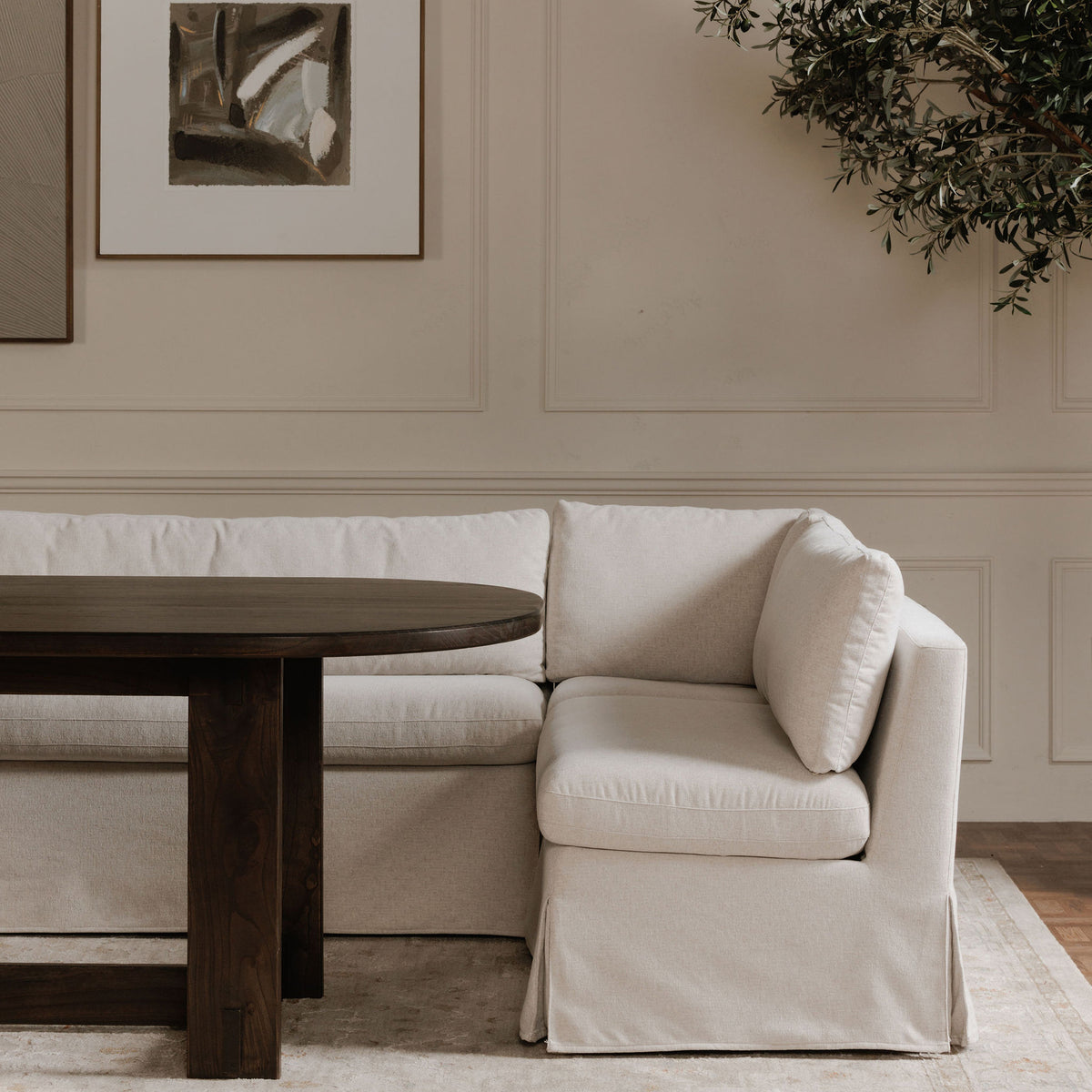 Fable Slipcover Dining Corner Chair by Moe's Home