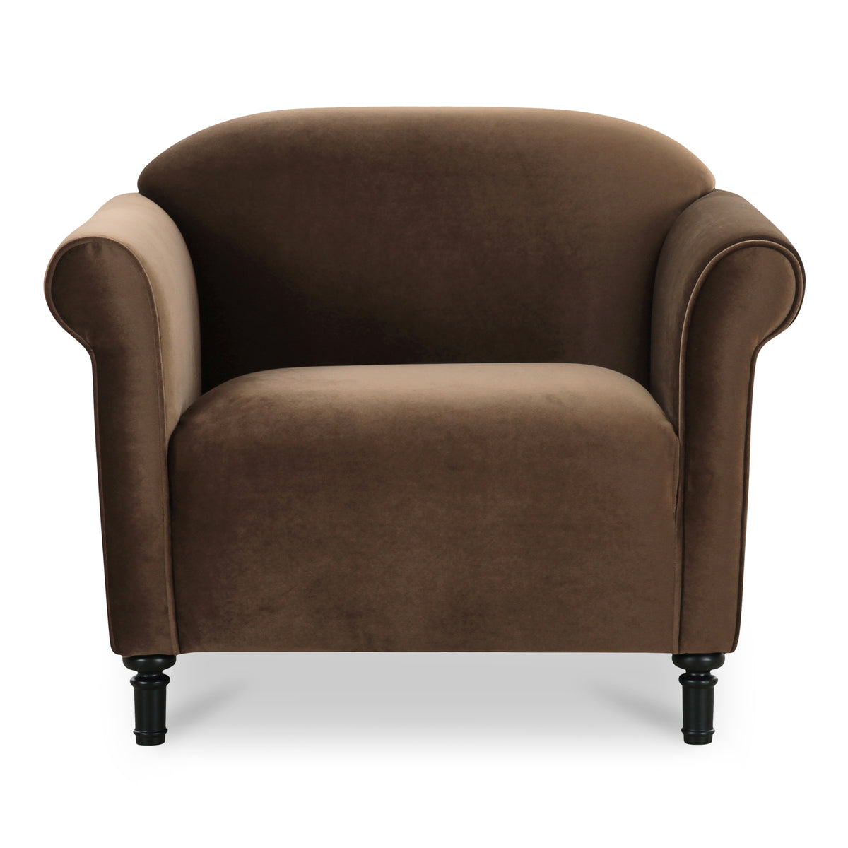 Harmony Accent Chair Dark Brown Faux Mohair by Moe's Home