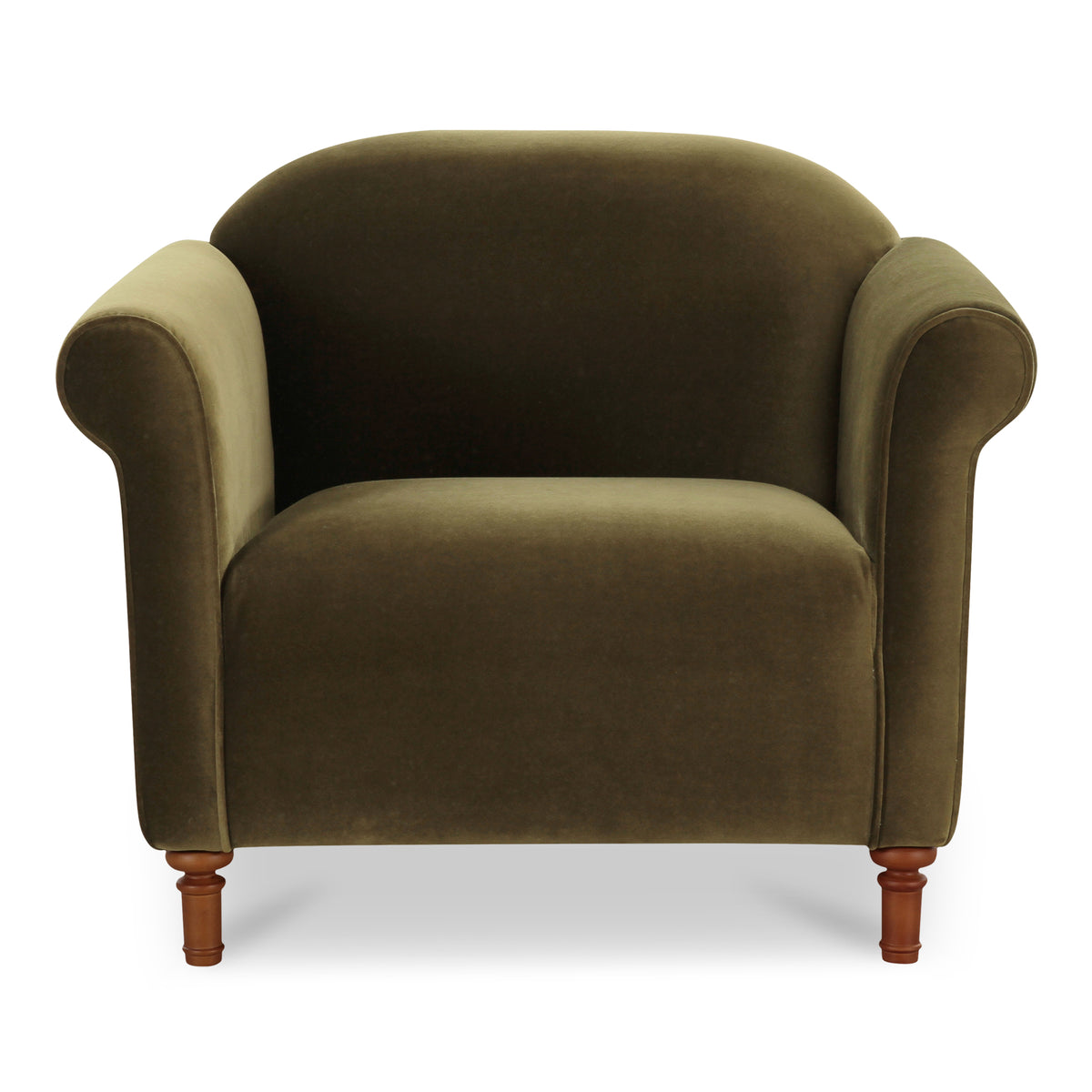 Harmony Accent Chair Dark Green Faux Mohair by Moe's Home