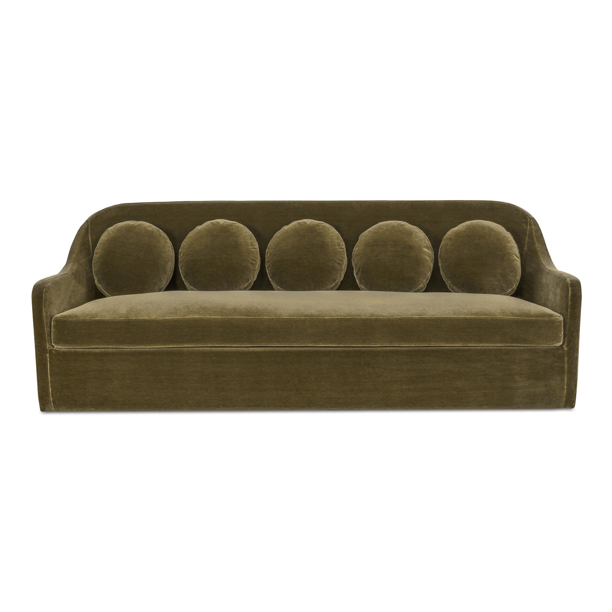 Rialto Sofa Dark Green Faux Mohair by Moe's Home
