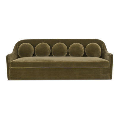 Rialto Sofa Dark Green Faux Mohair by Moe's Home