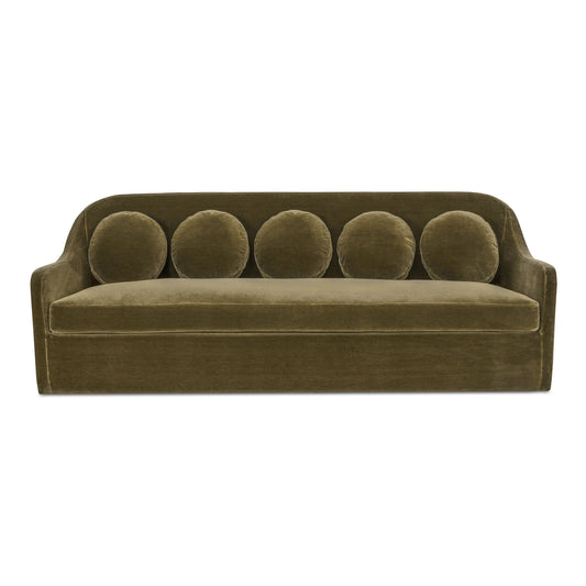 Rialto Sofa Dark Green Faux Mohair by Moe's Home