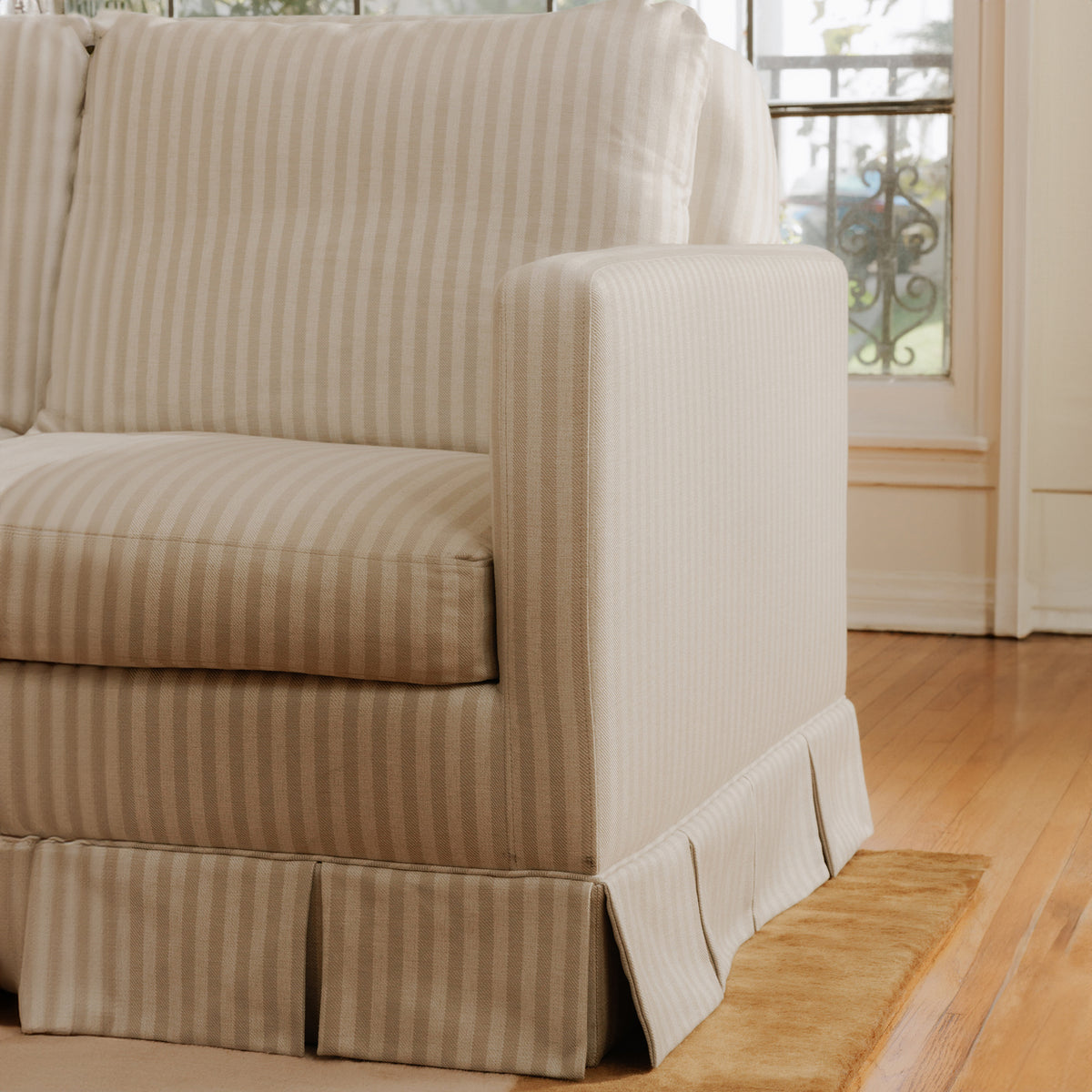 Pellicano Sofa Beige Stripe by Moe's Home