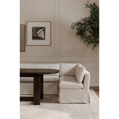 Fable Slipcover Dining Banquette L-Shape Beige 125.5 in. by Moe's Home
