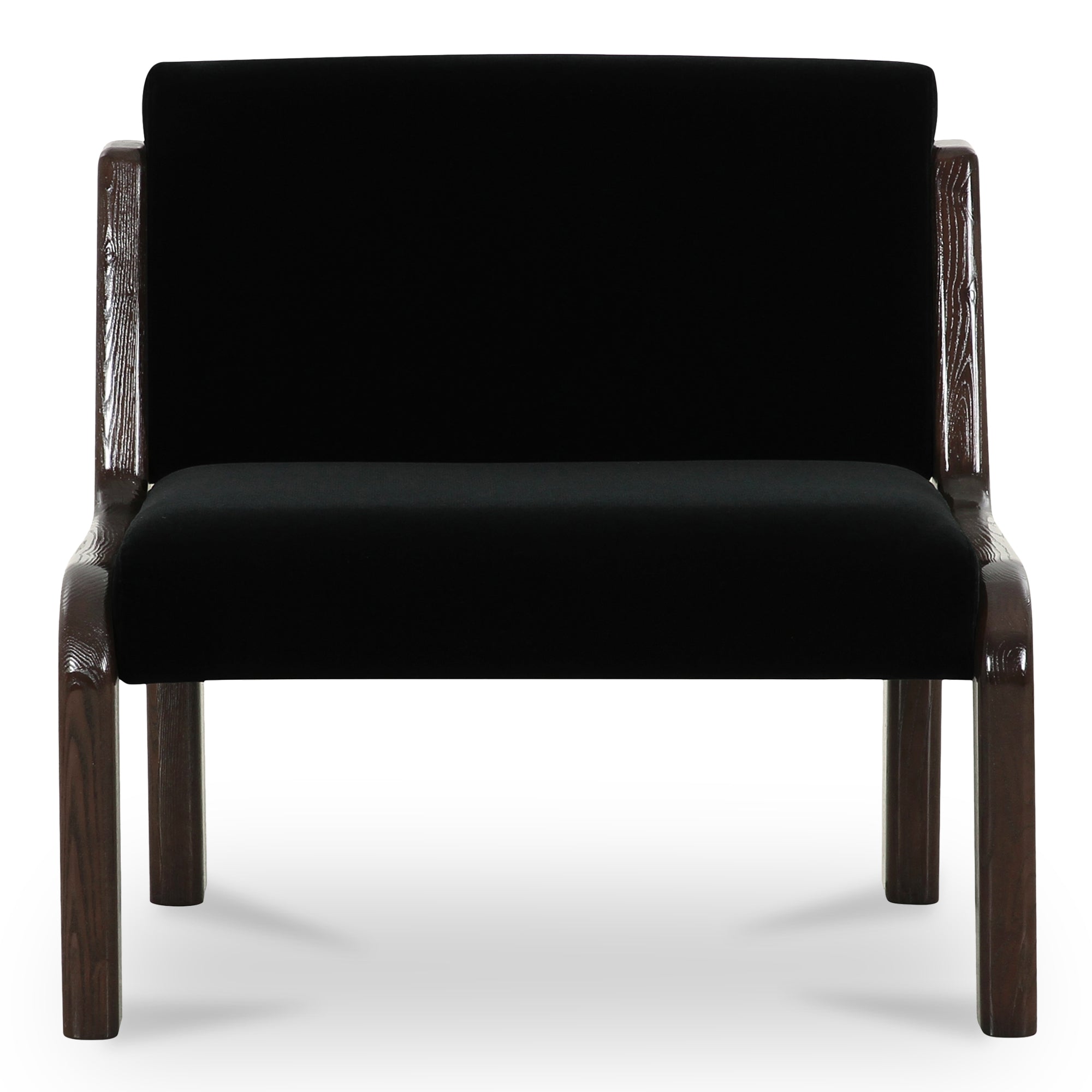 Edie Accent Chair Black Faux Mohair by Moe's Home