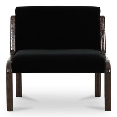 Edie Accent Chair Black Faux Mohair by Moe's Home
