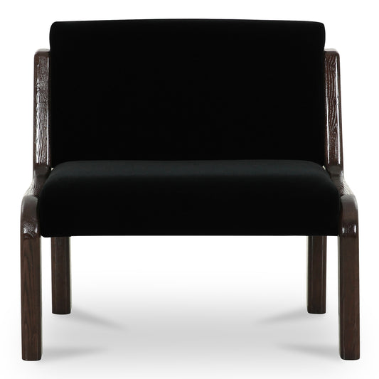 Edie Accent Chair Black Faux Mohair by Moe's Home