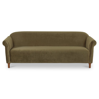 Harmony Sofa Dark Green Faux Mohair by Moe's Home