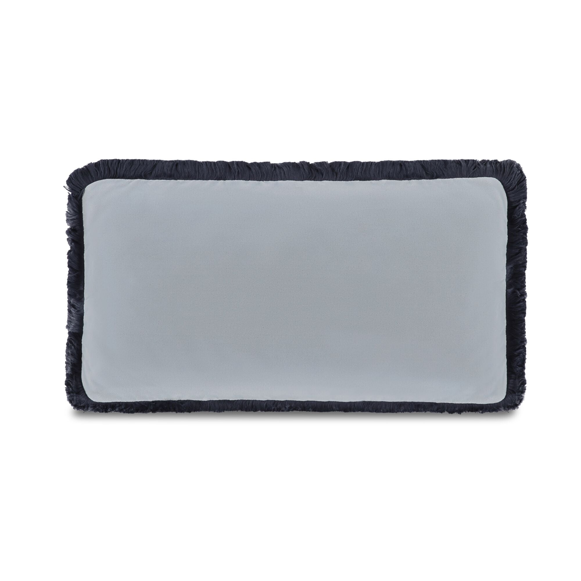 Yasmin Lumbar Cushion Light Blue Faux Mohair by Moe's Home