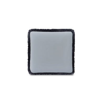 Yasmin Square Cushion Light Blue Faux Mohair by Moe's Home