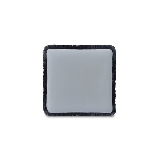 Yasmin Square Cushion Light Blue Faux Mohair by Moe's Home