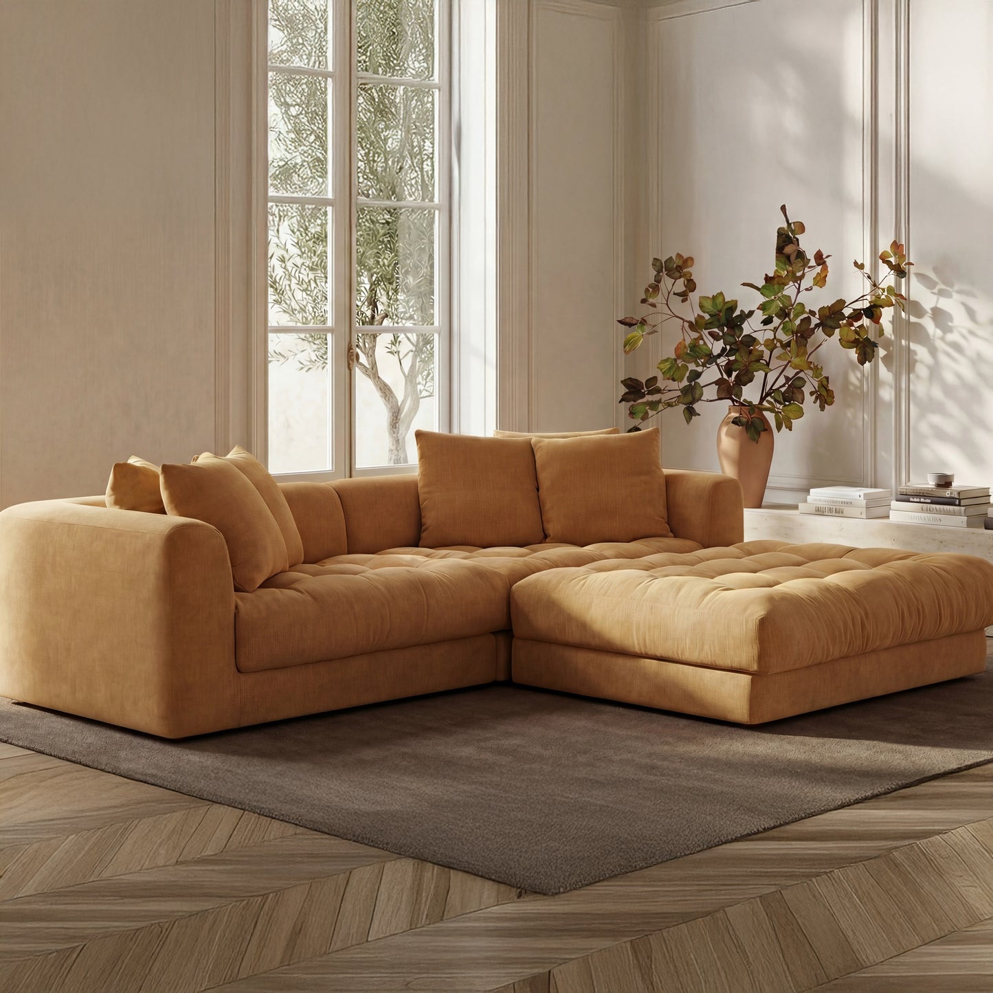 Davie Nook Modular Sectional Golden by Moe's Home