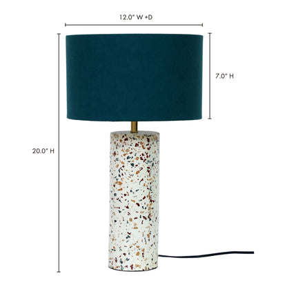 Terrazzo Cylinder Table Lamp