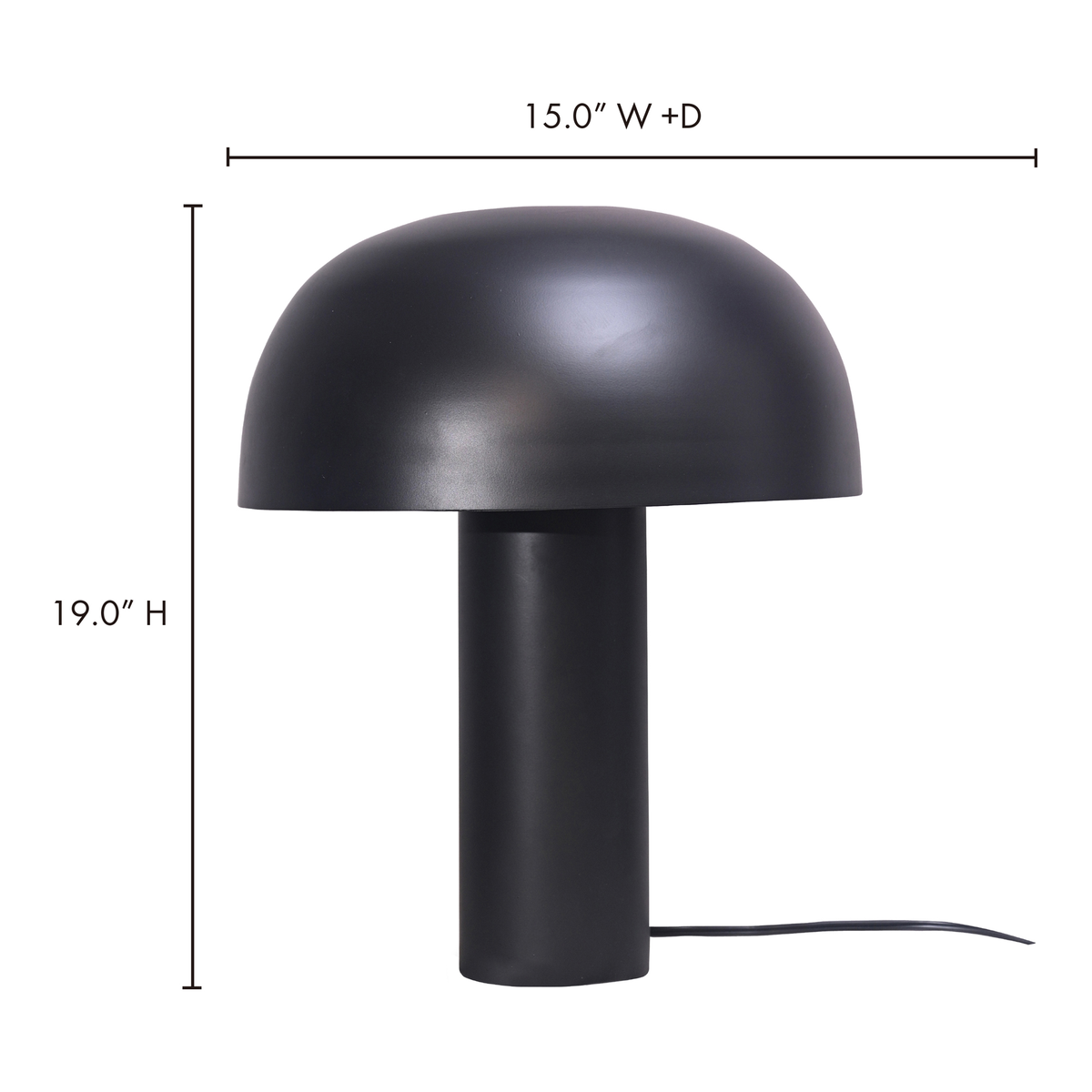 Nanu Table Lamp Black by Moe's Home