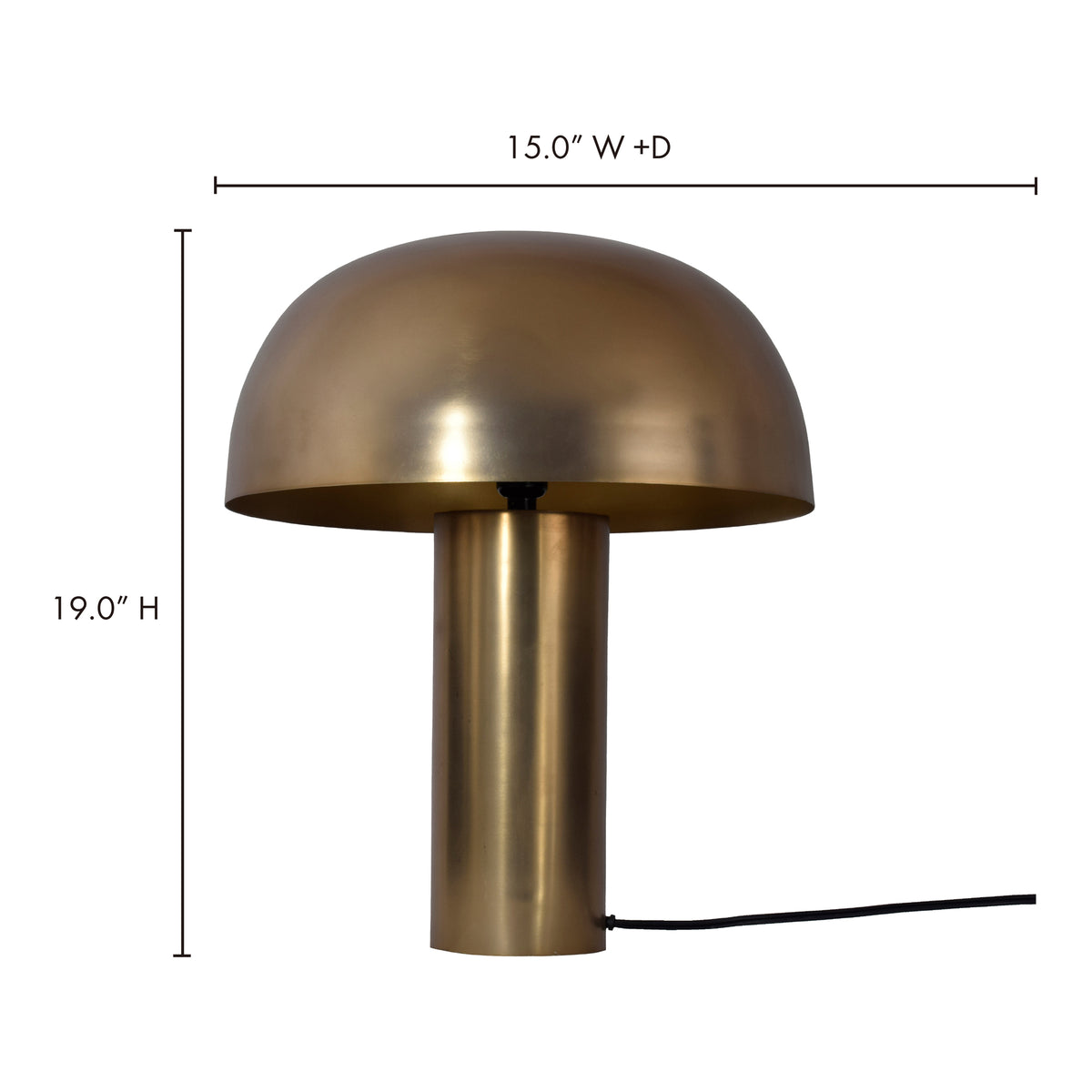 Nanu Table Lamp Brass by Moe's Home