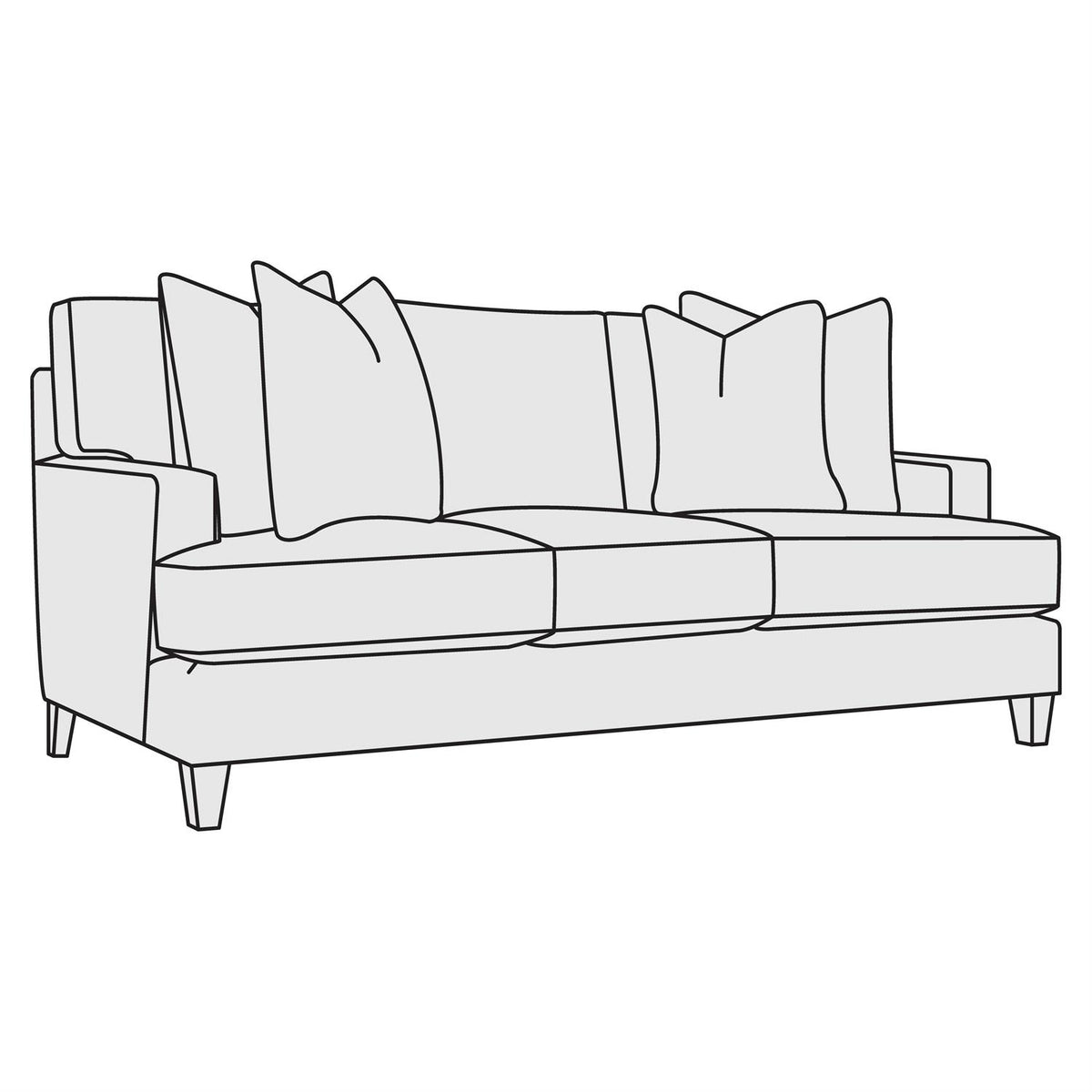Mila Fabric Sofa (80") (P6416P) by Bernhardt