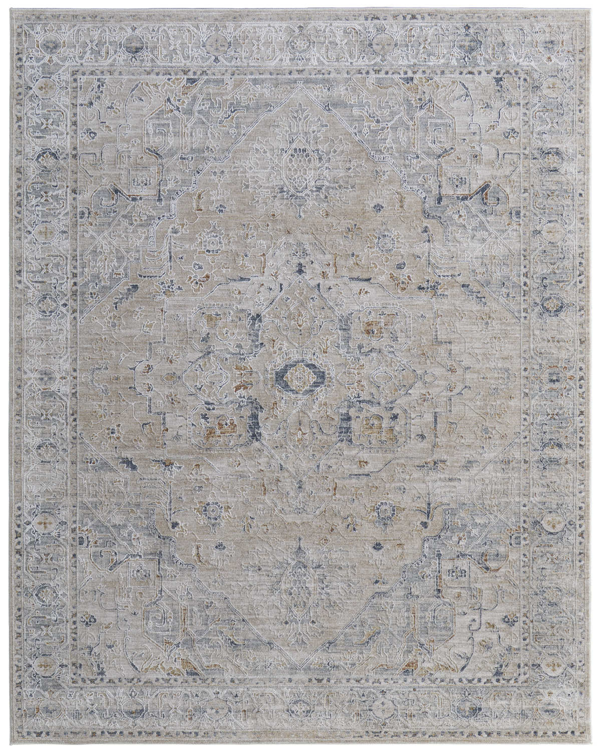 Pasha 39M5F Beige/Blue Rug by Feizy