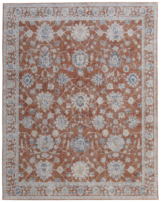 Pasha 39M7F Terracotta/Ivory Rug by Feizy