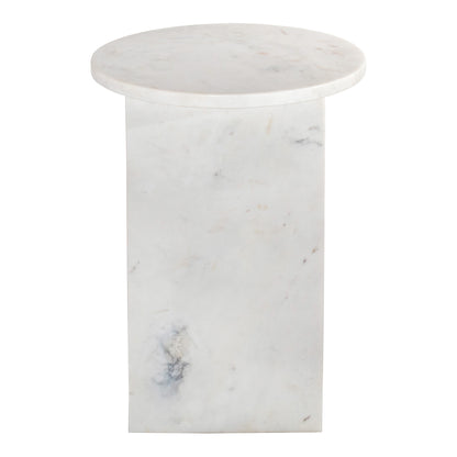 Grace Accent Table White Marble