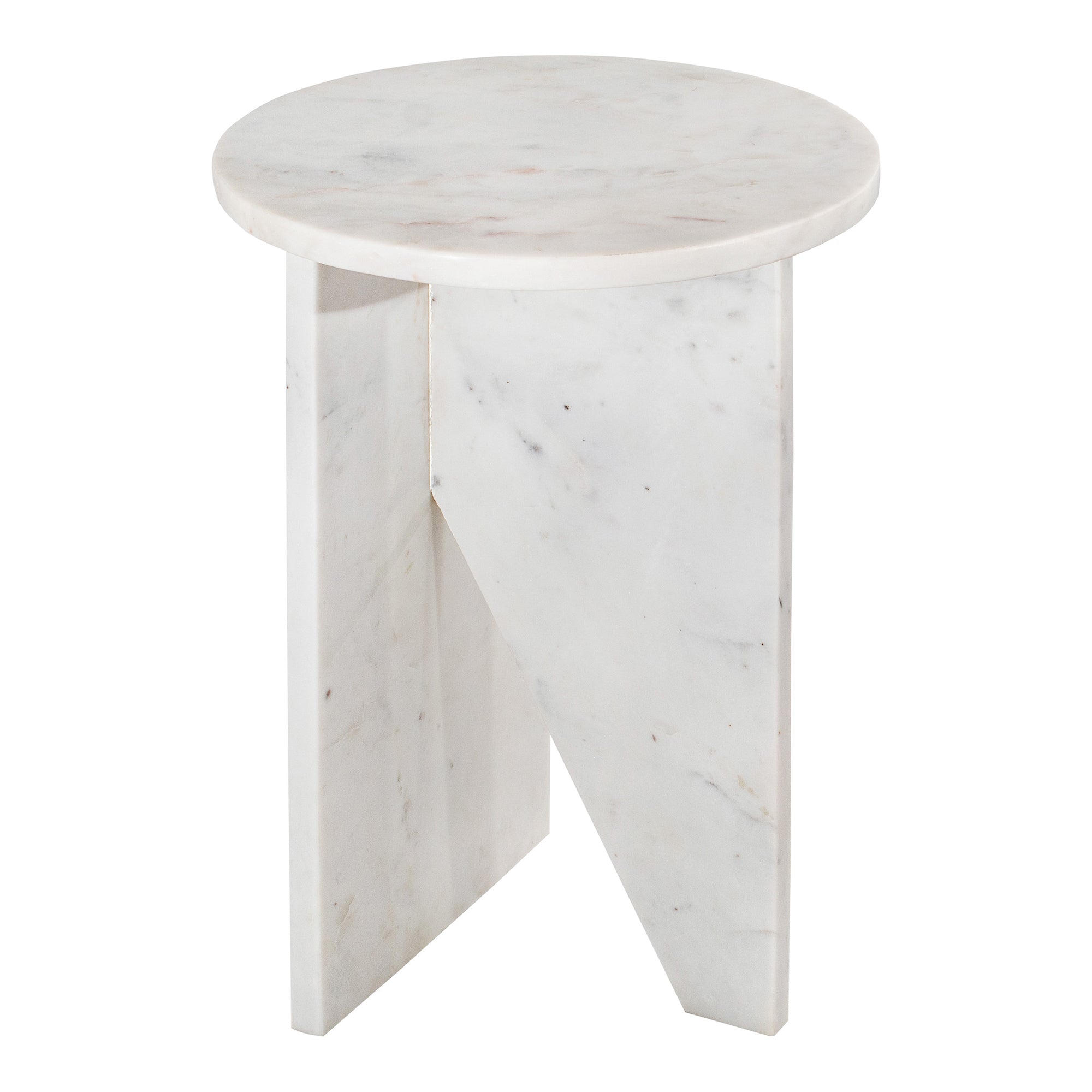 Grace Accent Table White Marble