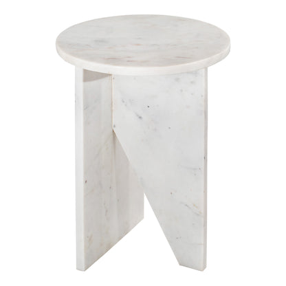 Grace Accent Table White Marble