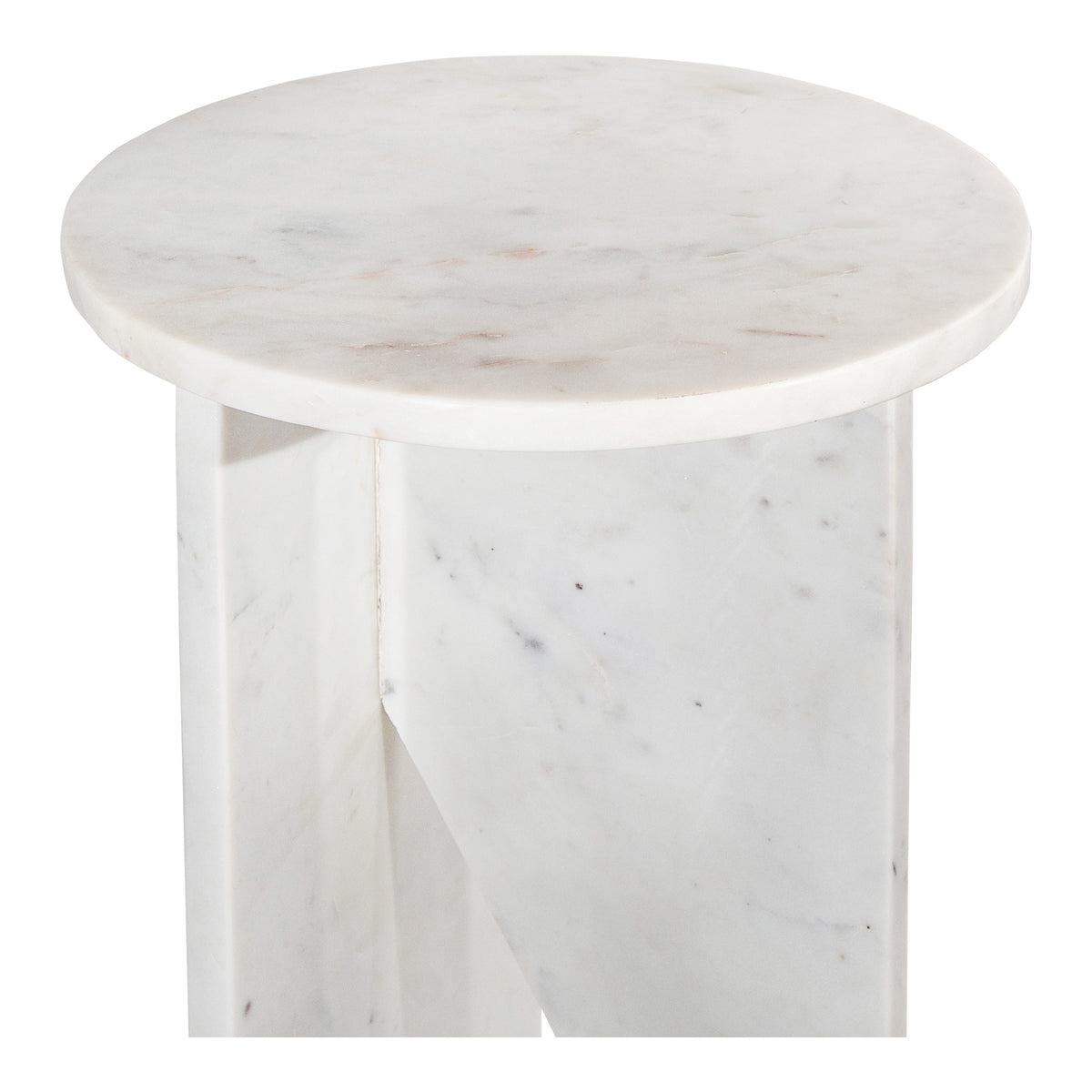 Grace Accent Table White Marble by Moe's Home