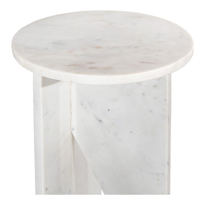 Grace Accent Table White Marble by Moe's Home