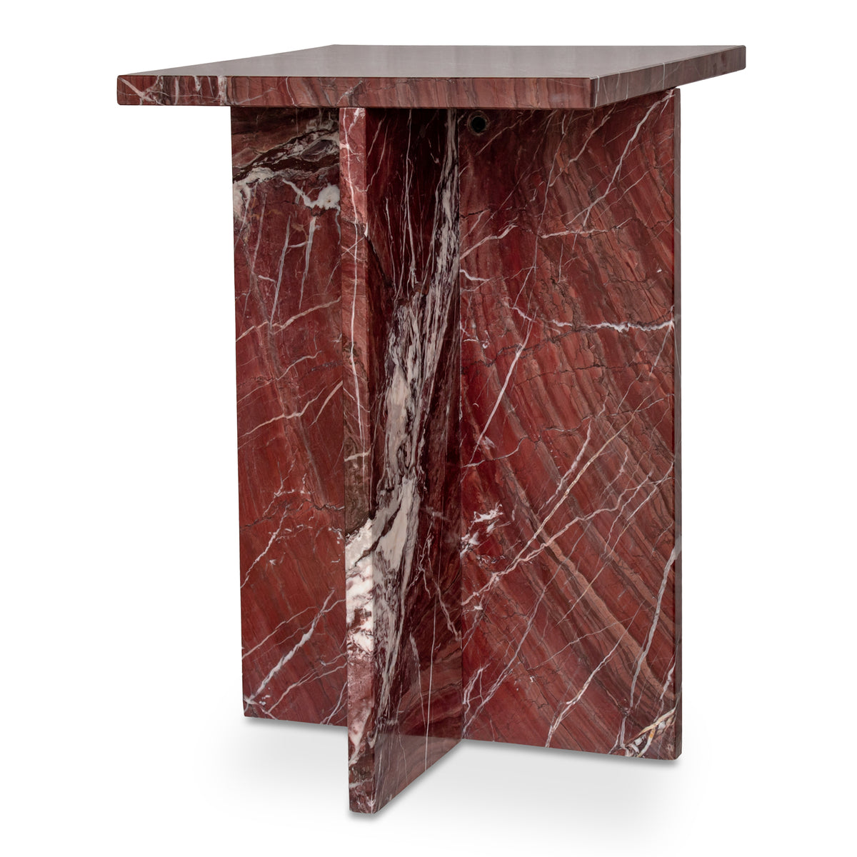 Blair Accent Table Rosso Levanto Marble by Moe's Home