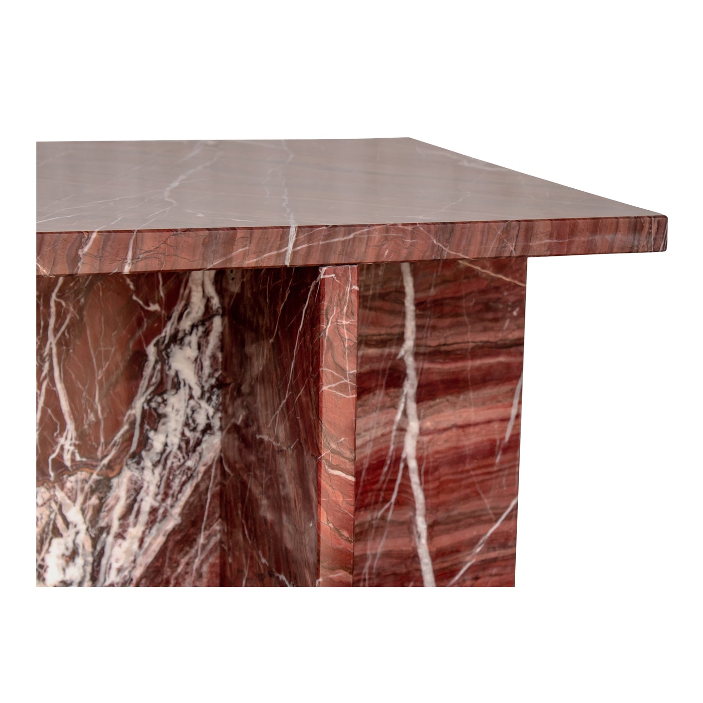 Blair Accent Table Rosso Levanto Marble by Moe's Home