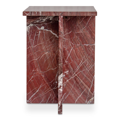 Blair Accent Table Rosso Levanto Marble | Red