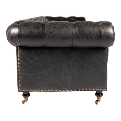 Birmingham Sofa Black Leather