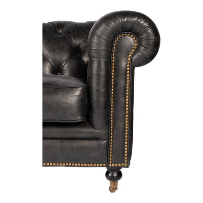 Birmingham Sofa Black Leather