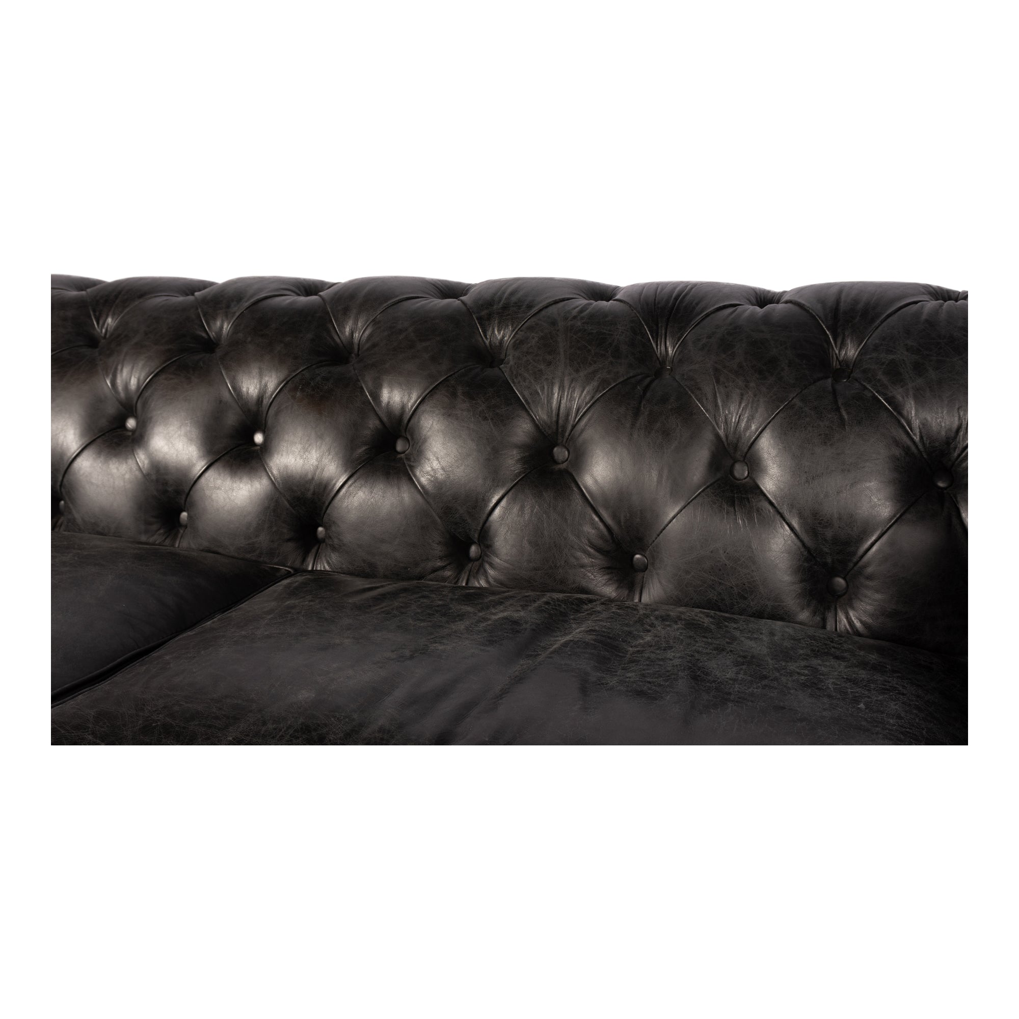 Birmingham Sofa Black Leather