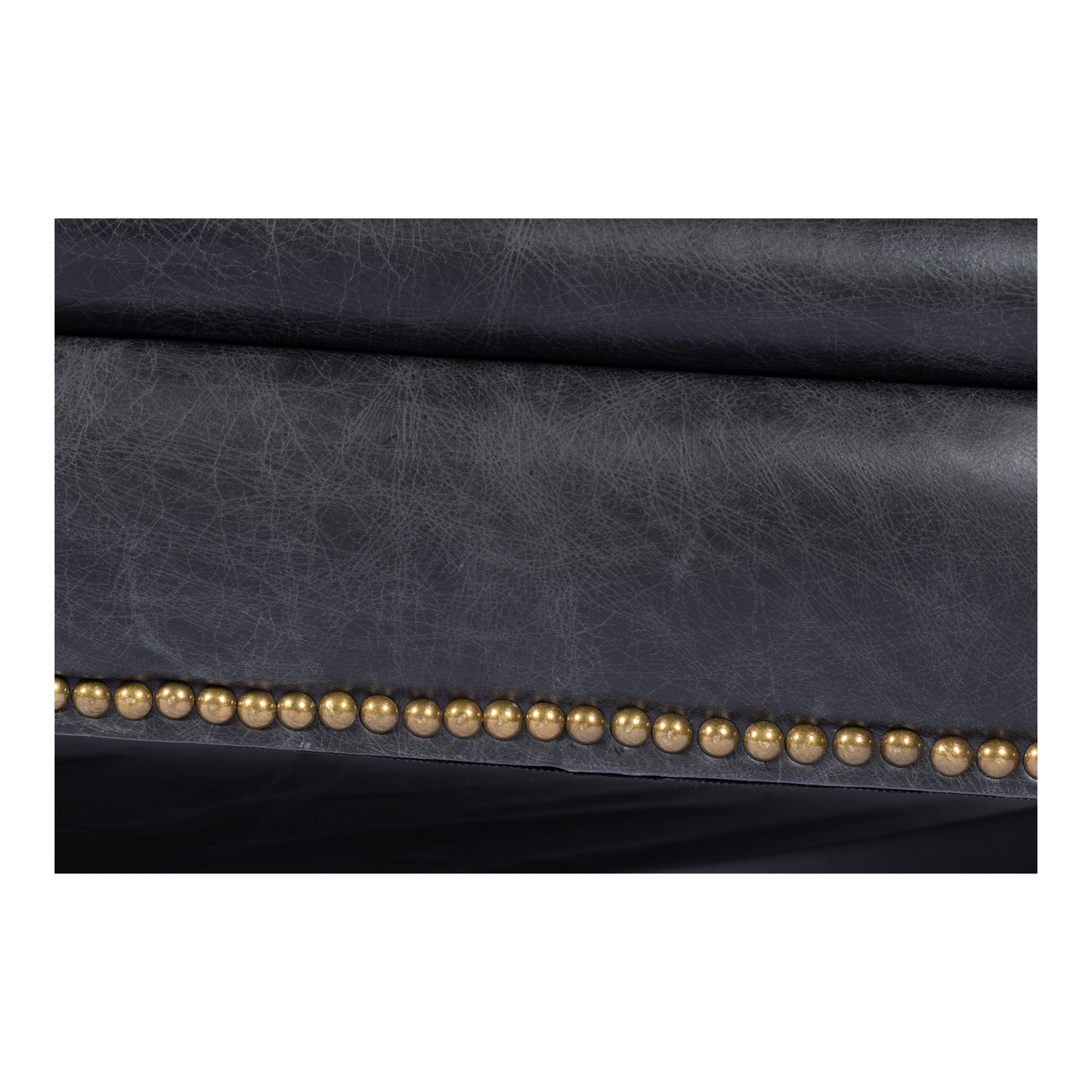 Birmingham Sofa Black Leather by Moe's Home